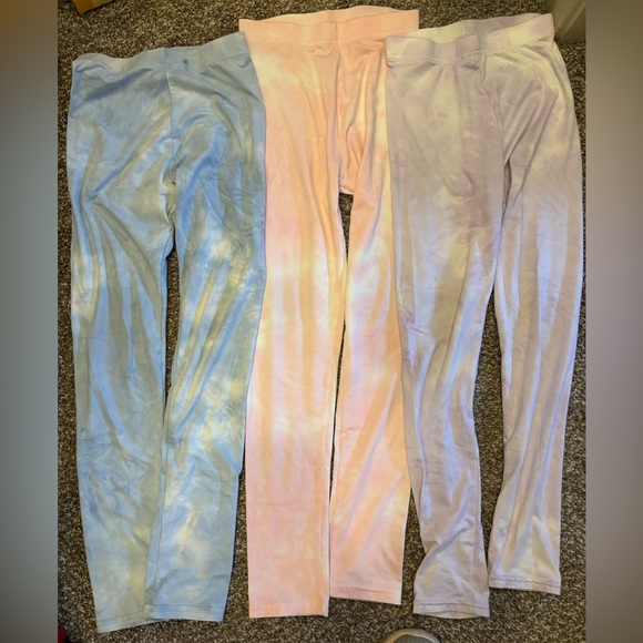 Other - Kids Tie-Dye Leggings Set - Blue, Pink, Purple